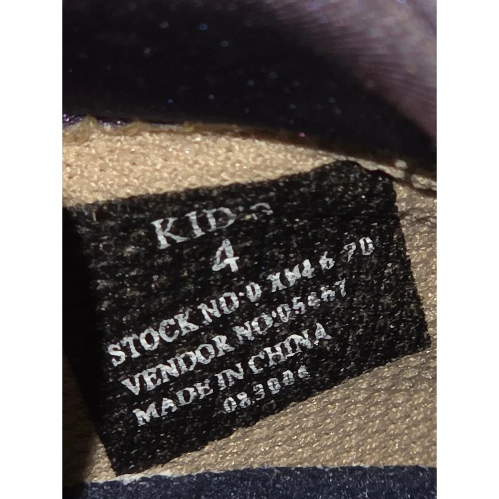 Kids L.L.Bean Slip On Duck Boots Purple Grey Size 4 Winter Snow Shoes Waterproof
